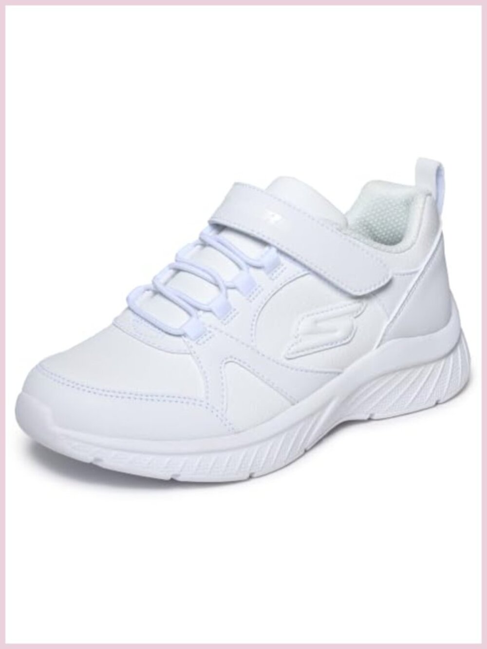 Skechers Girls Microspec School Sneakers Stretch Laces Hook & Loop